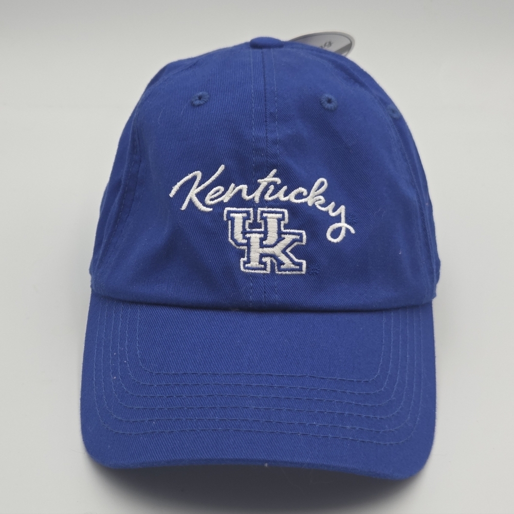 UK Kentucky Wildcats Captivating Headgear Strap back Hat Blue White NCAA Wms NWT